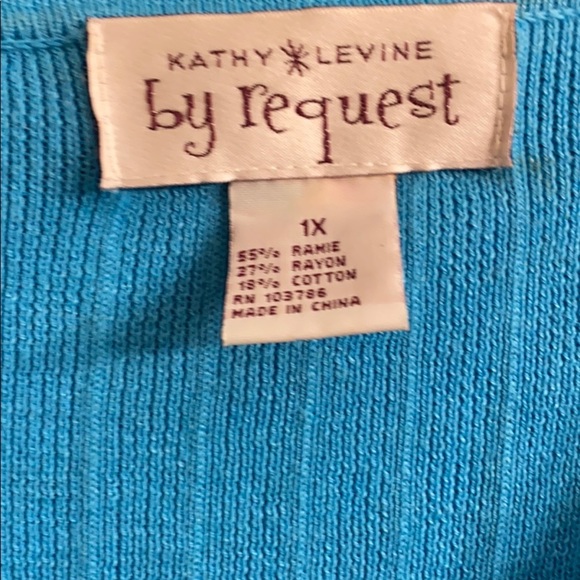 Vintage Kathy Levine Sweater with fringe EUC 1X - Picture 3 of 7